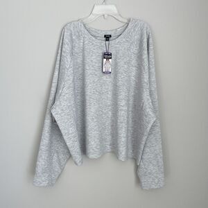 Express Size XXL Gray Long Sleeve Shirt Knit Pullover Heathered NEW NWT